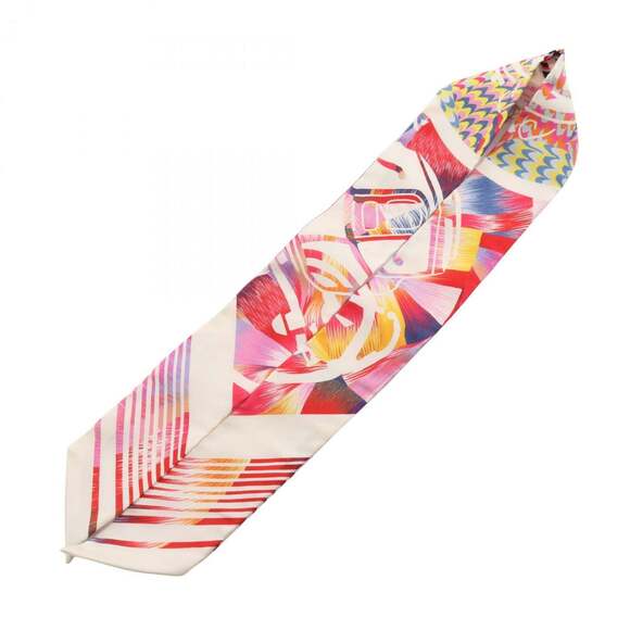 HERMES White Silk Scarf - Picture 2 of 5